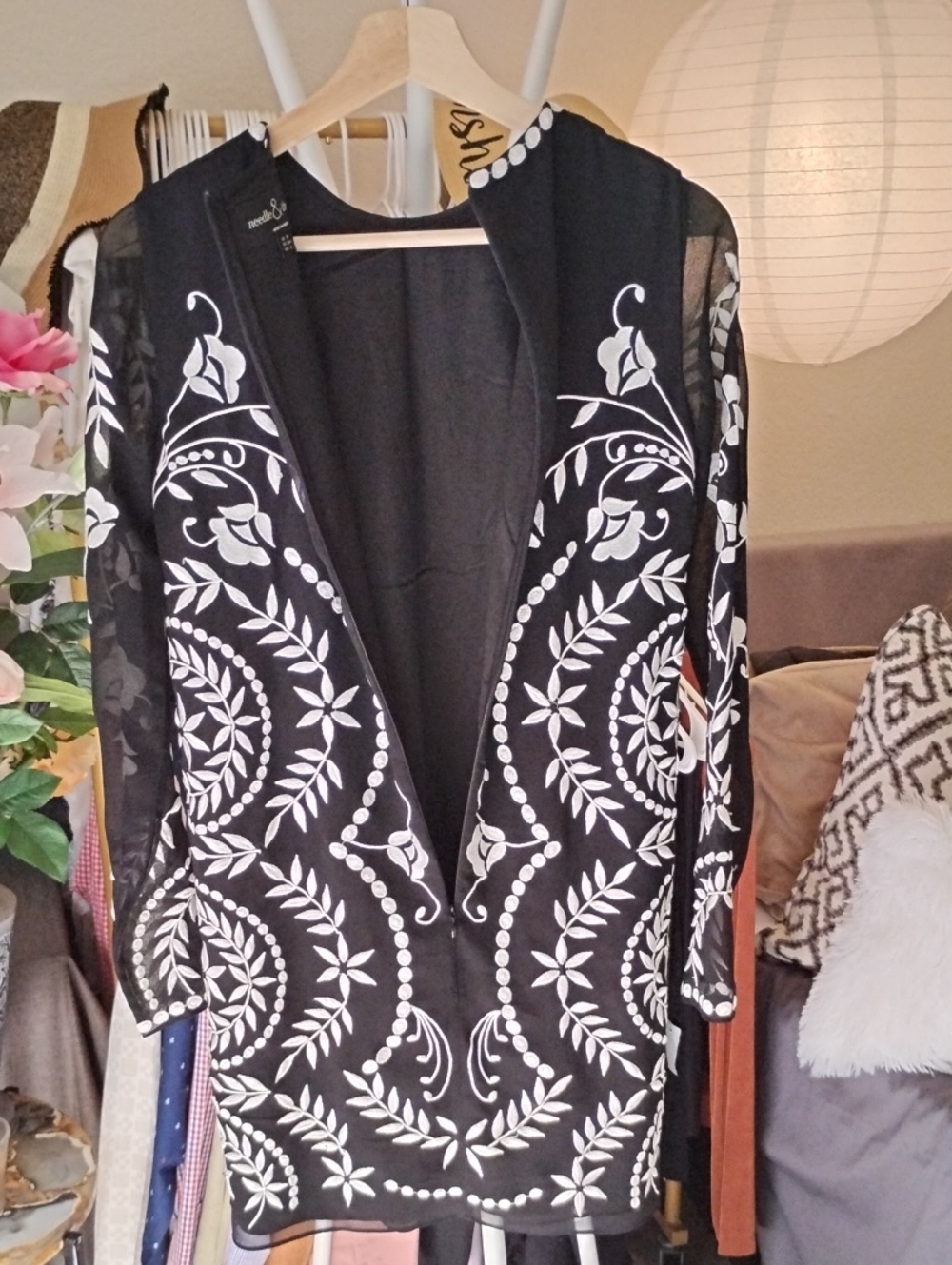Luxury Brand: Needle & Thread Intricate Embroidered Mini Skirt - Picture 6 of 11